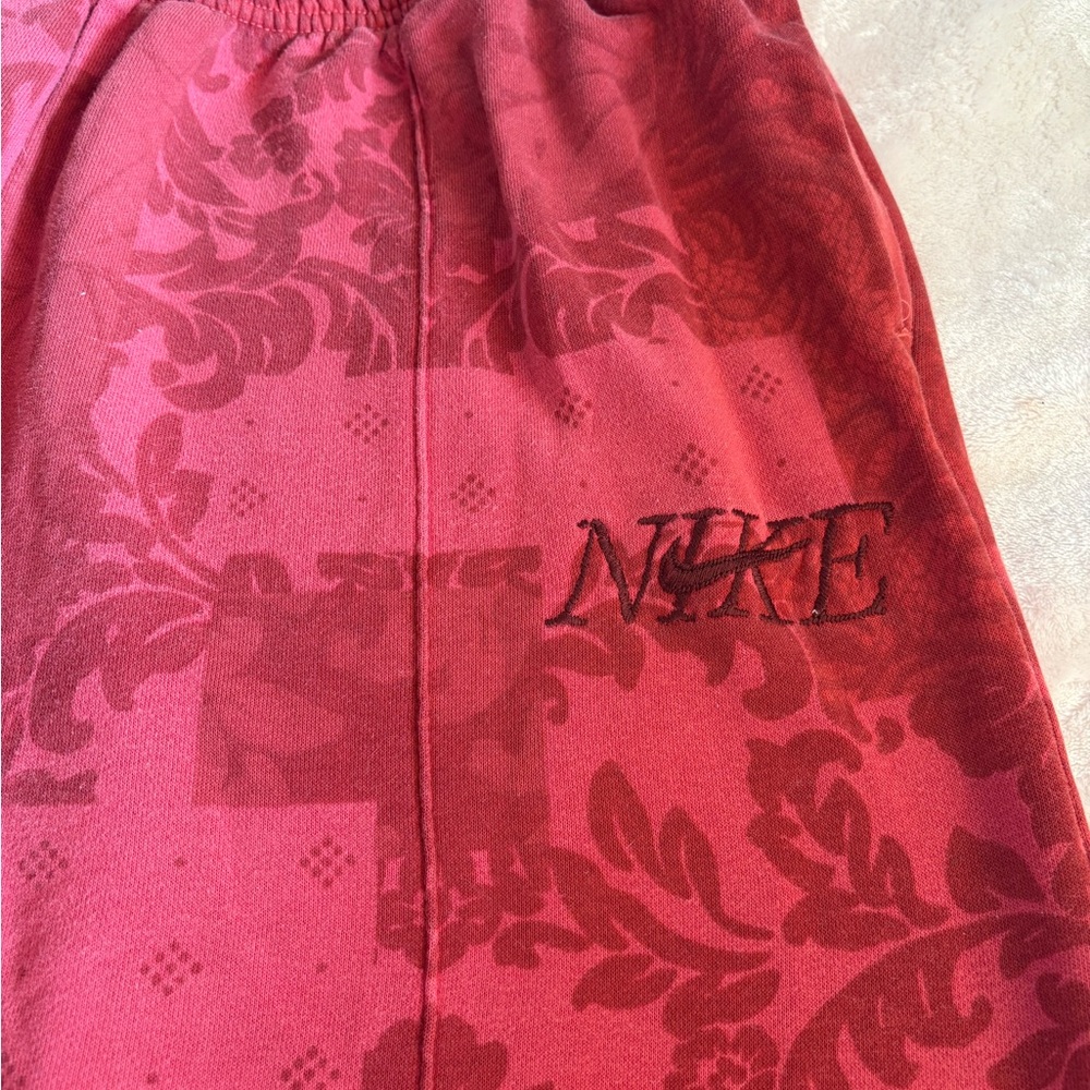 Nike Red Patterned Sweatpants